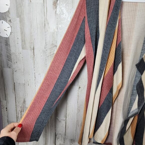 P & Rose Striped Cardigan Sweater Multicolored Size Small - Picture 7 of 10